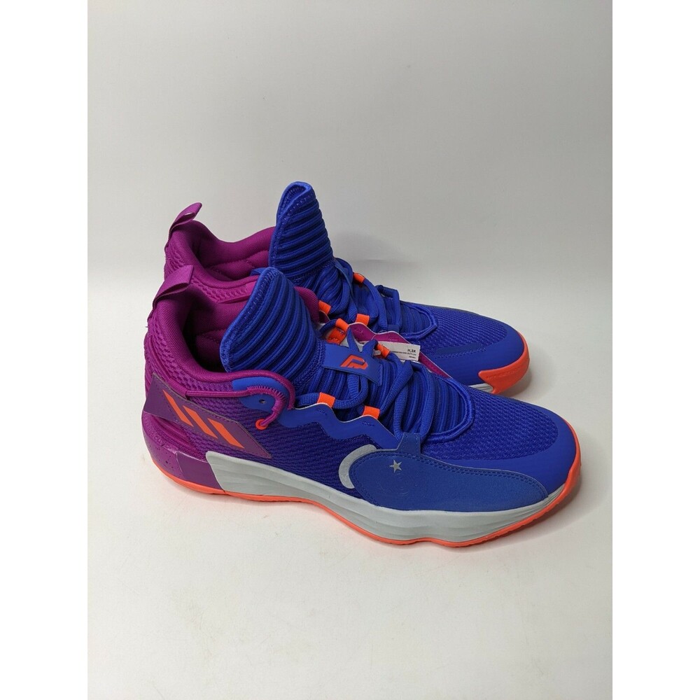 Adidas Dame 7 Shoes Mens 12.5 EXTPLY "Say Cheese" Sample Blue GV8683